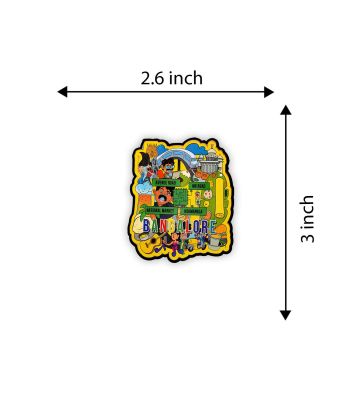Bangalore Wooden Fridge Magnet Sticker Almirah, Refrigerator, Home & Kitchen Door Travel Souvenir & Gift Items Magnet